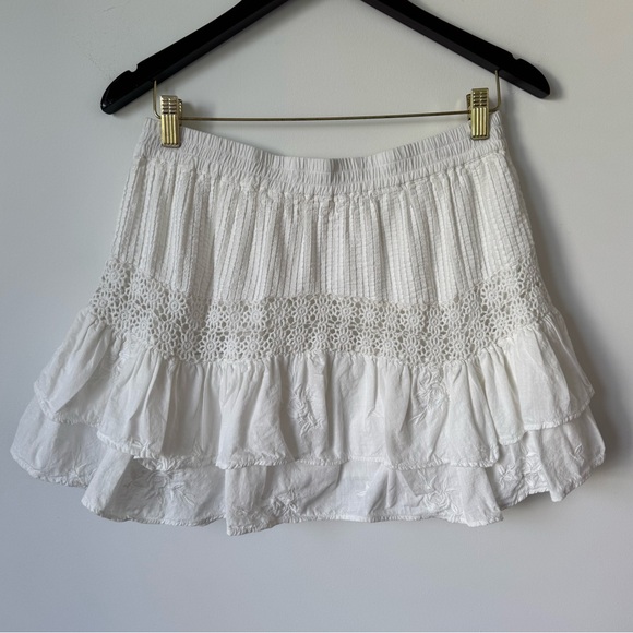 Love Shack Fancy True White Rilo Skirt - Size L - Picture 8 of 13